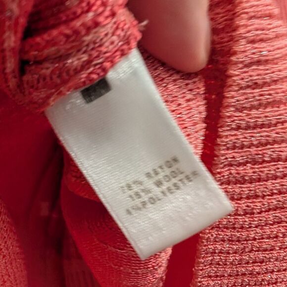 St. John Knits Medium Coral Twin Set Cardigan & Shell Top Luxury Designer Knit - Picture 7 of 7